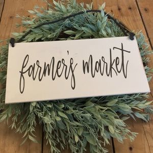 🛒2/$30!🛒 Farmer’s Market-  PAINTED WOOD SIGN